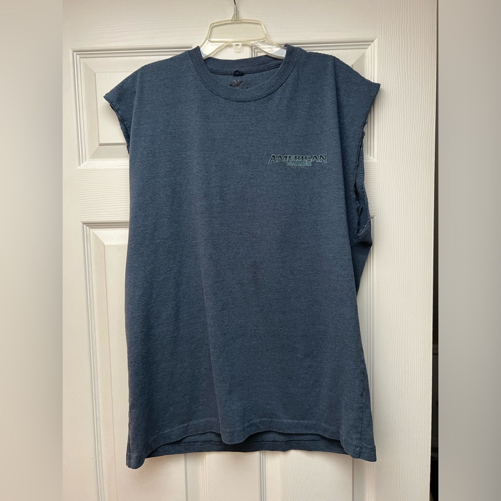 Newport blue muscle tank